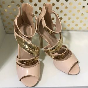 Gold leaf heels